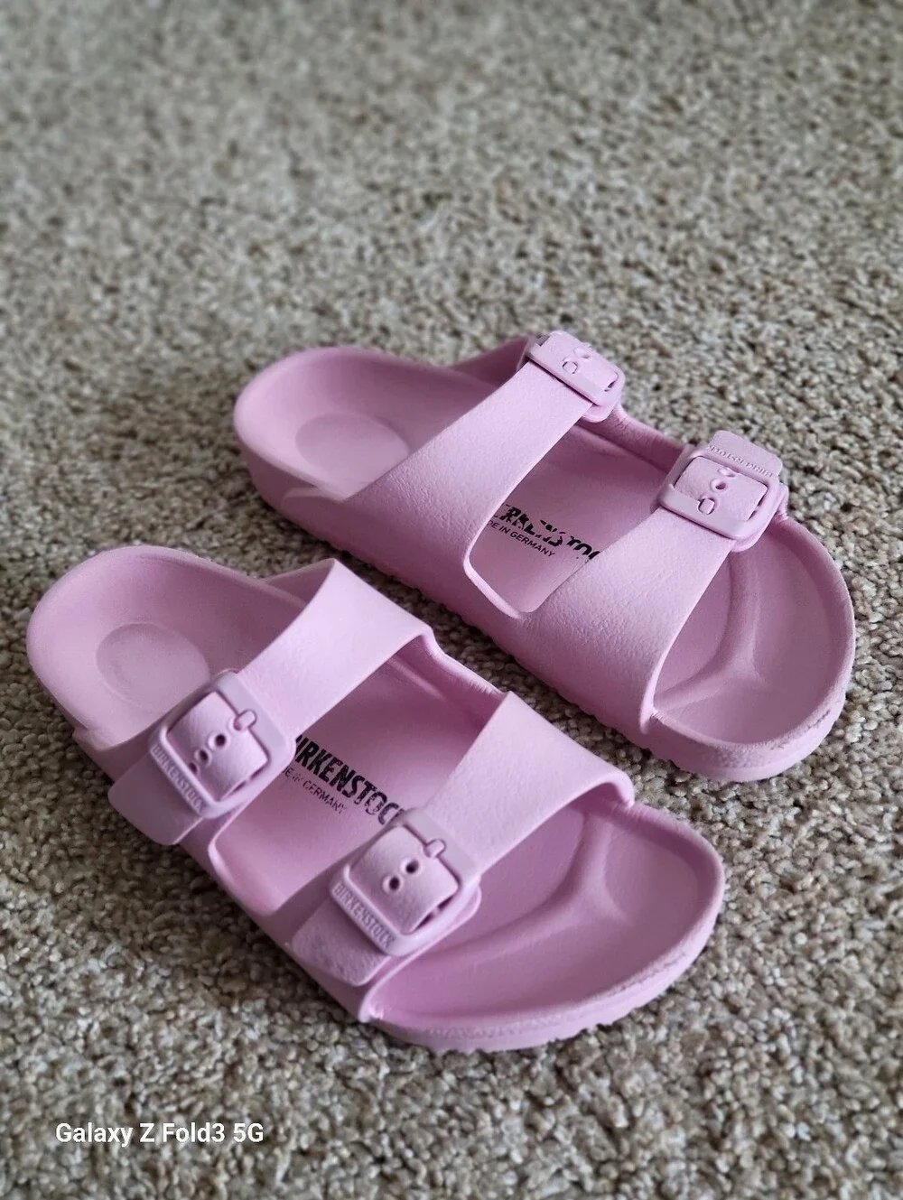 ♥️EUC♥️ Birkenstock Kids Light Pink EVA Two-Strap Slide Sandals - Picture 10 of 10